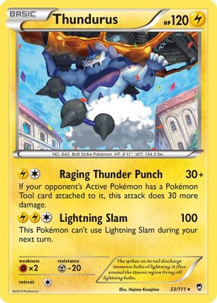 Thundurus (33/111) [XY: Furious Fists] Reverse Holofoil