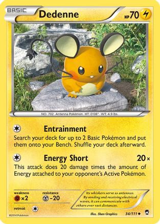 Dedenne (34/111) [XY: Furious Fists] Reverse Holofoil