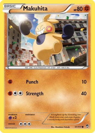 Makuhita (51) - XY  Furious Fists