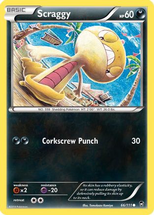 Scraggy (66/111) [XY: Furious Fists] Reverse Holofoil