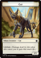 Cat (0027) // Phyrexian Goblin Double-Sided Token [Foundations Tokens] | Silver Goblin