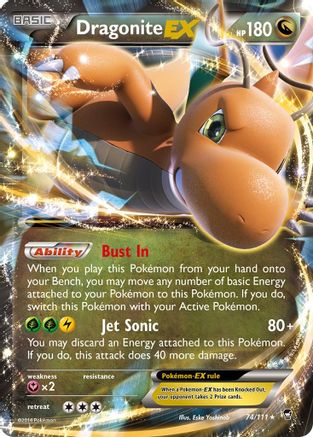 Dragonite EX (74) Holofoil - XY  Furious Fists
