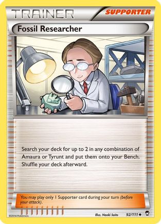 Fossil Researcher (92) - XY  Furious Fists