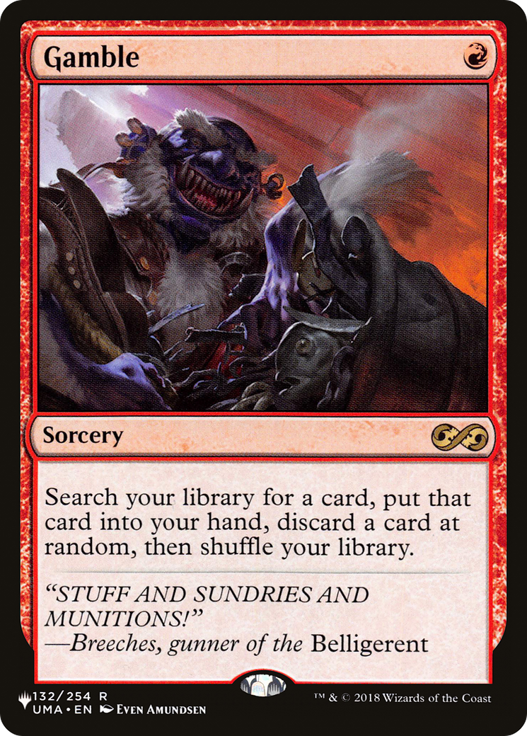 Gamble (UMA-132) - The List