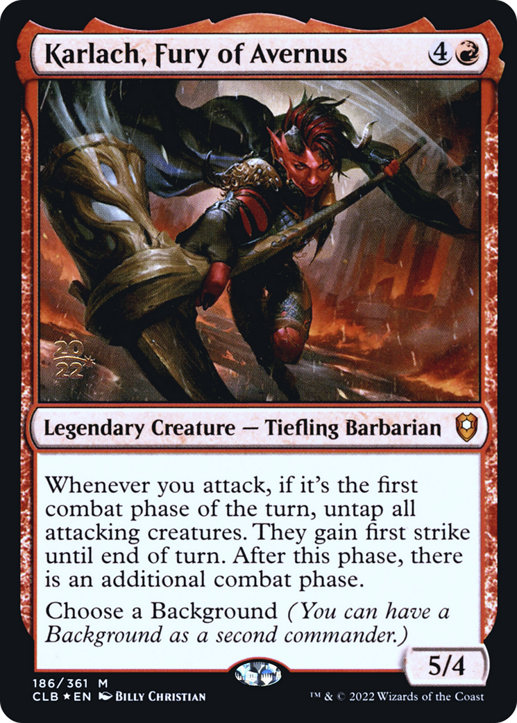 Karlach, Fury of Avernus (186s) Foil - Battle for Baldur's Gate Promos