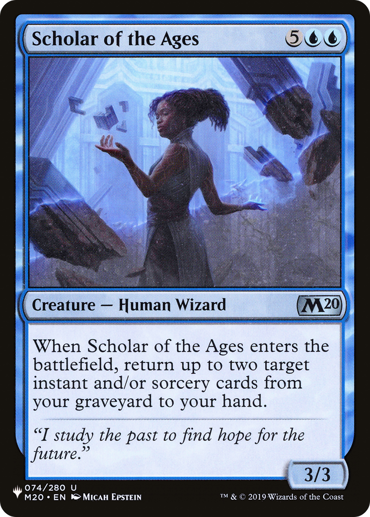 Scholar of the Ages (M20-74) - The List