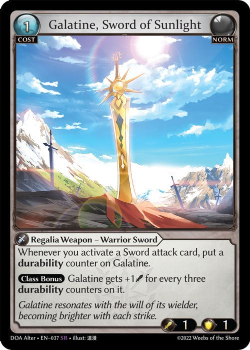 Galatine, Sword of Sunlight (037) [Dawn of Ashes: Alter Edition] Foil