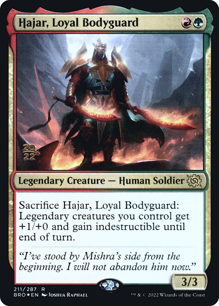 Hajar, Loyal Bodyguard (211) Foil - The Brothers' War Promos