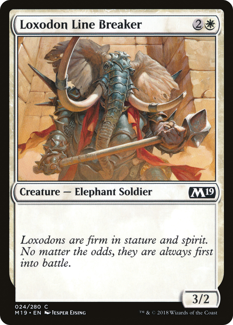 Loxodon Line Breaker (024) Foil - Core Set 2019
