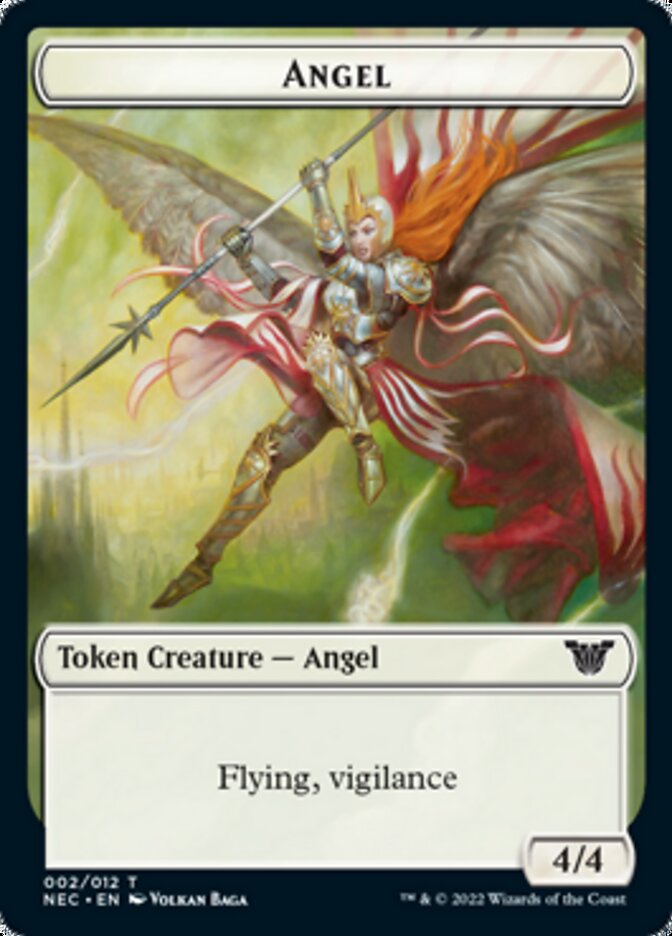 Angel // Elephant Double-Sided Token [Kamigawa: Neon Dynasty Commander Tokens] | Silver Goblin