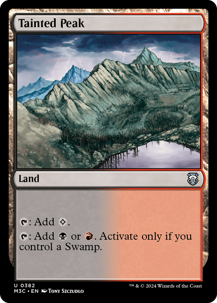 Tainted Peak (Ripple Foil) [Modern Horizons 3 Commander] | Silver Goblin