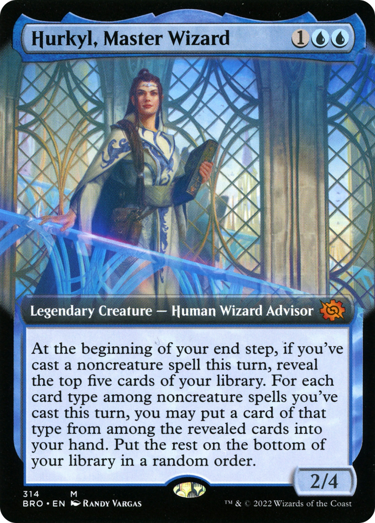 Hurkyl, Master Wizard (Extended Art) [The Brothers' War] | Silver Goblin