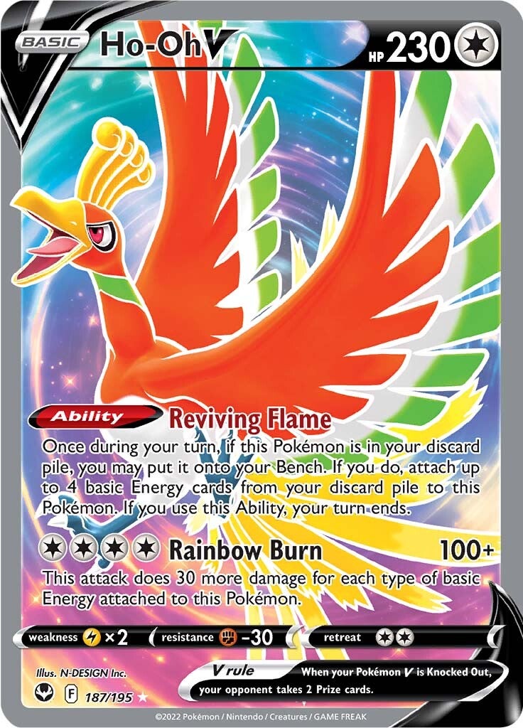 Ho-oh V (187/195) [Sword & Shield: Silver Tempest] | Silver Goblin