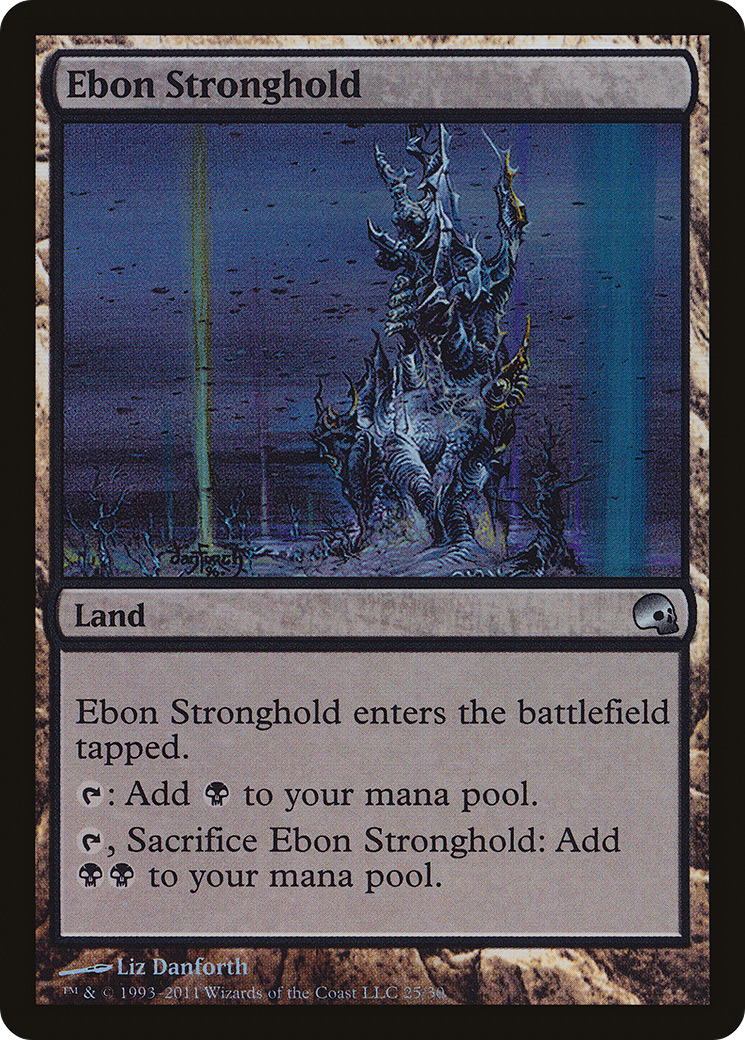 Ebon Stronghold (025) Foil - Premium Deck Series: Graveborn