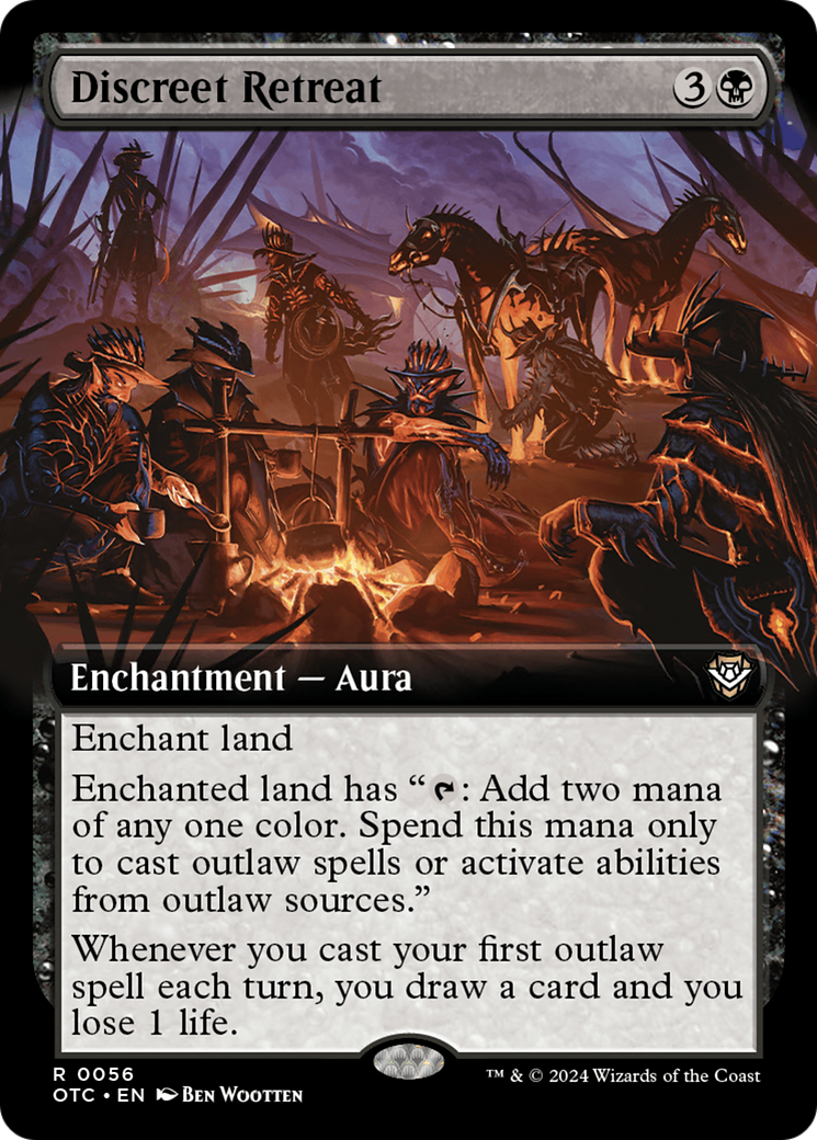 Discreet Retreat (Extended Art) (056) - Outlaws of Thunder Junction Commander