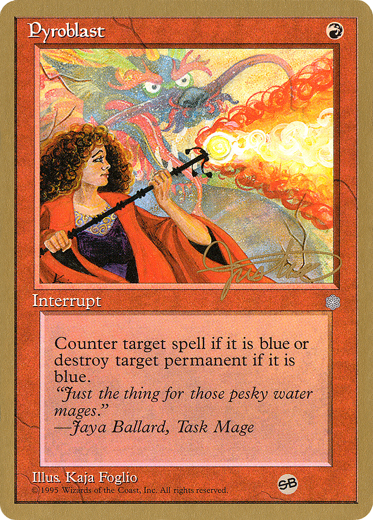 Pyroblast - 1996 Mark Justice (ICE) (SB) - Pro Tour Collector Set