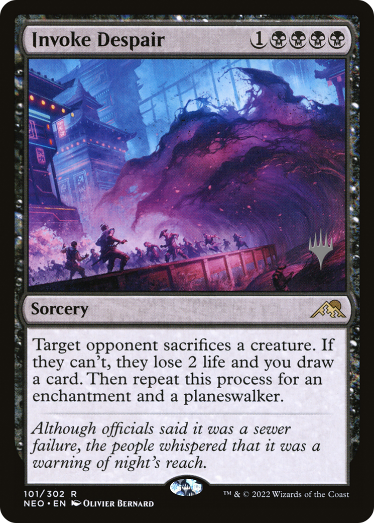 Invoke Despair (101p) Foil - Kamigawa: Neon Dynasty Promos