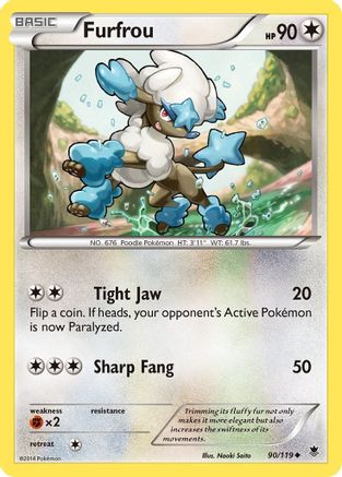 Furfrou (90/119) [XY: Phantom Forces] Reverse Holofoil