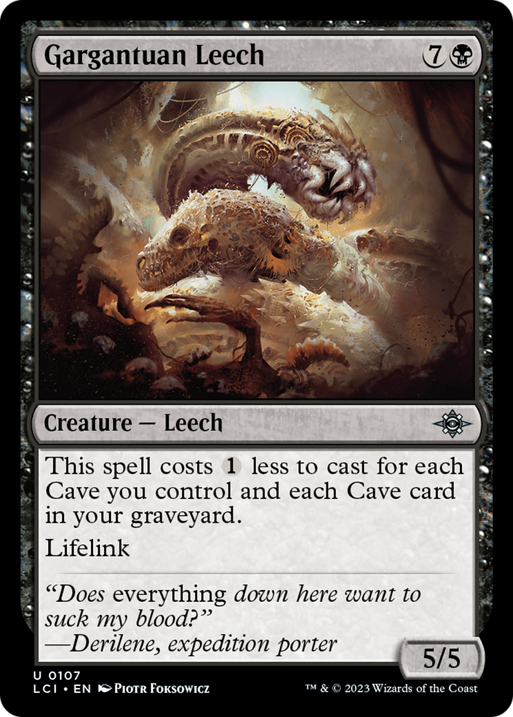 Gargantuan Leech (107) Foil - The Lost Caverns of Ixalan