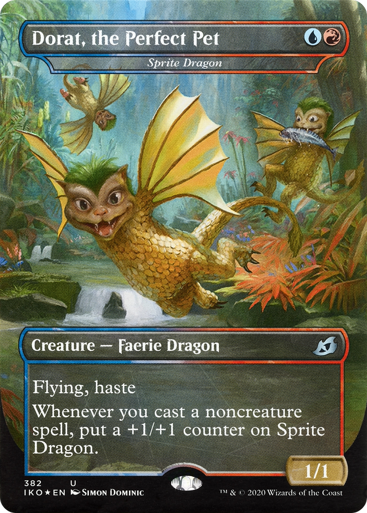 Dorat, the Perfect Pet – Sprite Dragon (382) Foil - Ikoria: Lair of Behemoths