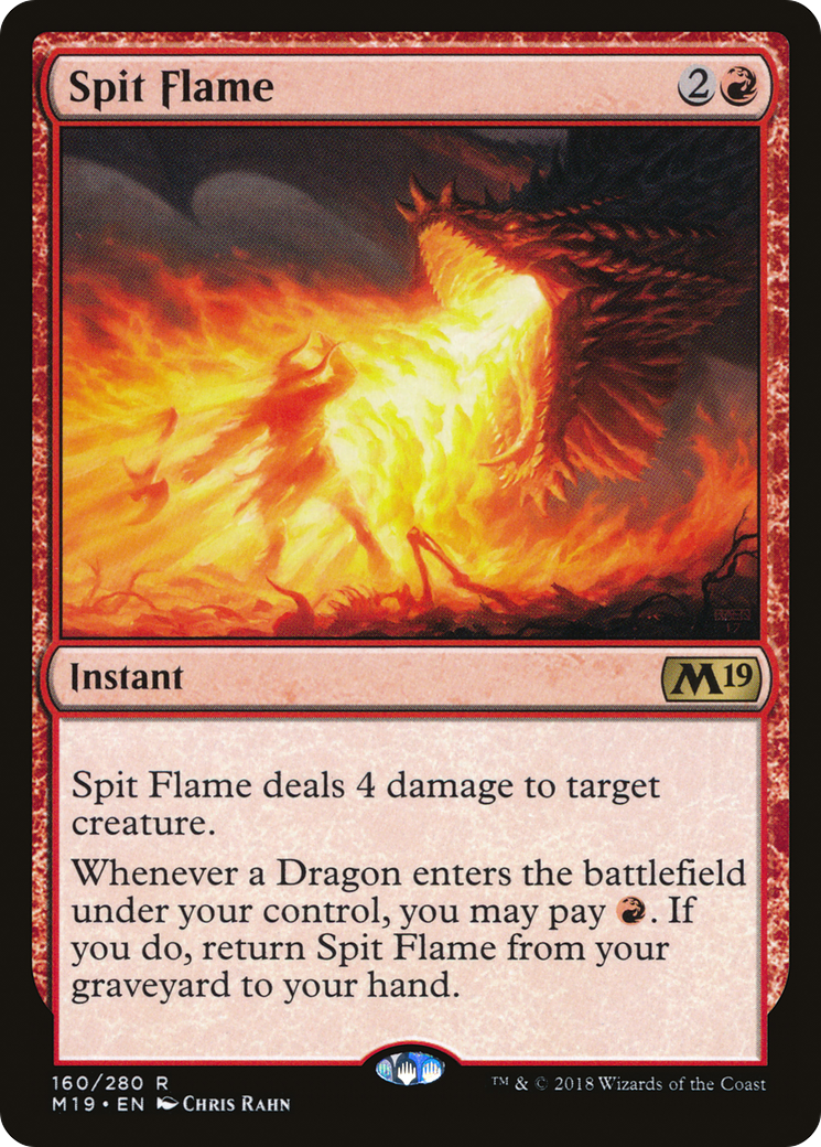 Spit Flame (160) Foil - Core Set 2019