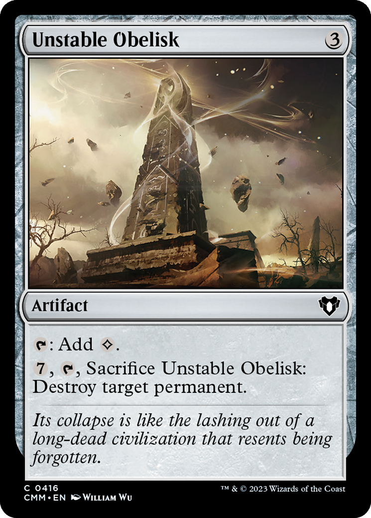 Unstable Obelisk [Commander Masters] | Silver Goblin