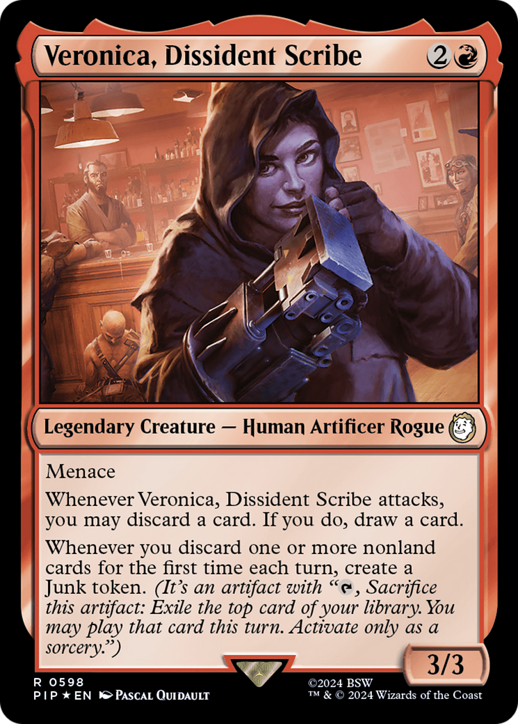 Veronica, Dissident Scribe (Surge Foil) [Fallout] | Silver Goblin