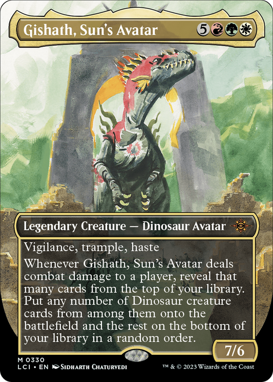 Gishath, Sun's Avatar (Borderless) (330) - The Lost Caverns of Ixalan