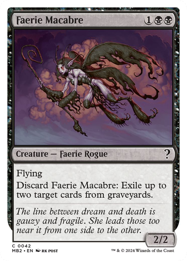 Faerie Macabre (White Border) [Mystery Booster 2] | Silver Goblin