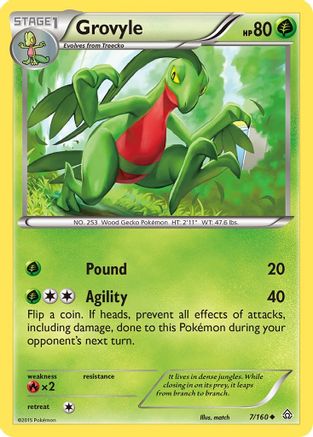 Grovyle (7/160) [XY: Primal Clash] | Silver Goblin