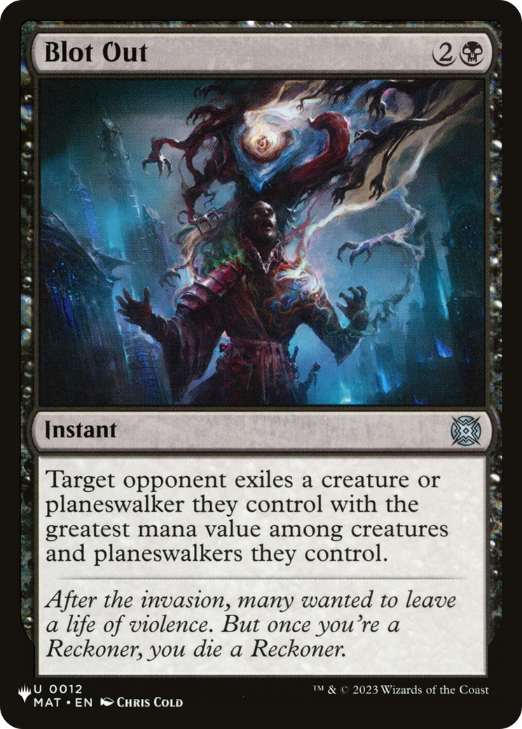 Blot Out (MAT-12) - The List