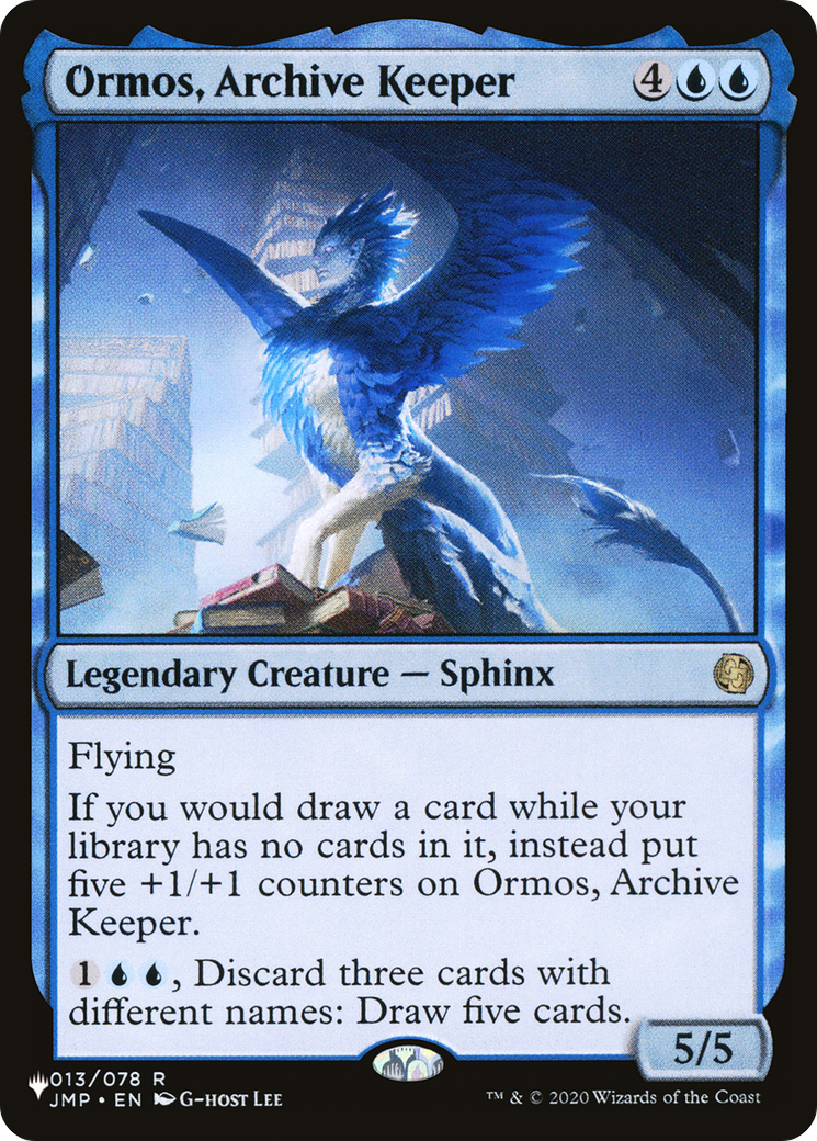 Ormos, Archive Keeper (JMP-13) - The List