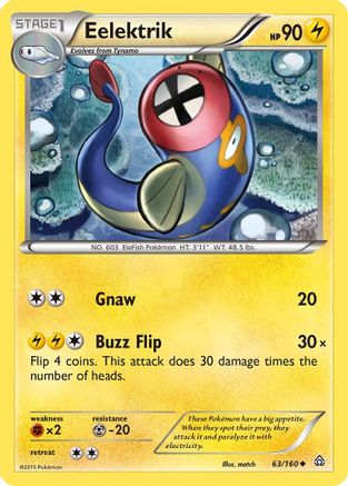 Eelektrik (63/160) [XY: Primal Clash] Reverse Holofoil