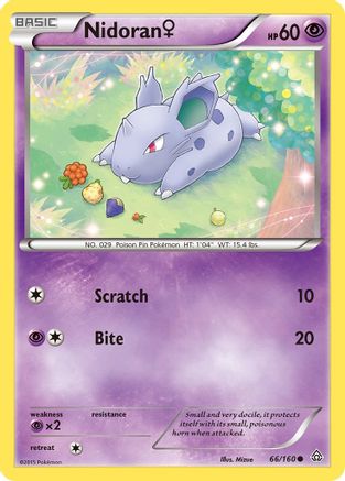 Nidoran (66/160) (Female) [XY: Primal Clash] | Silver Goblin