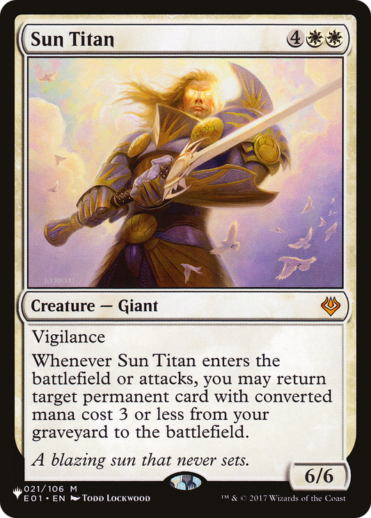 Sun Titan (E01-21) - The List