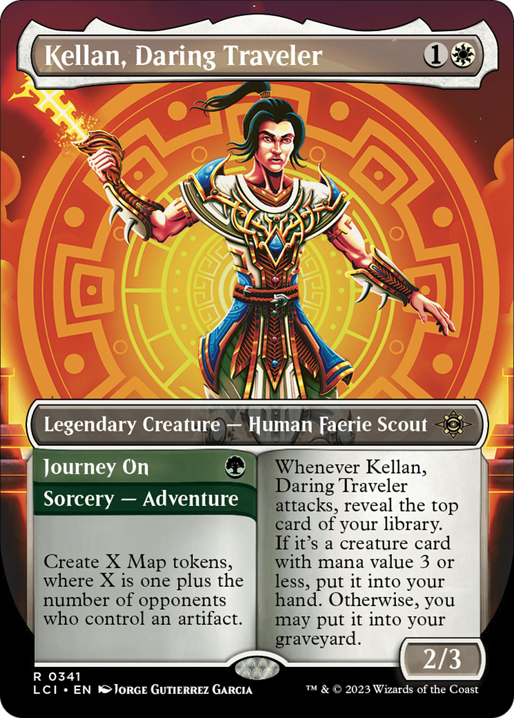 Kellan, Daring Traveler (Borderless) (341) - The Lost Caverns of Ixalan