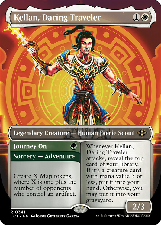 Kellan, Daring Traveler (Borderless) (341) Foil - The Lost Caverns of Ixalan