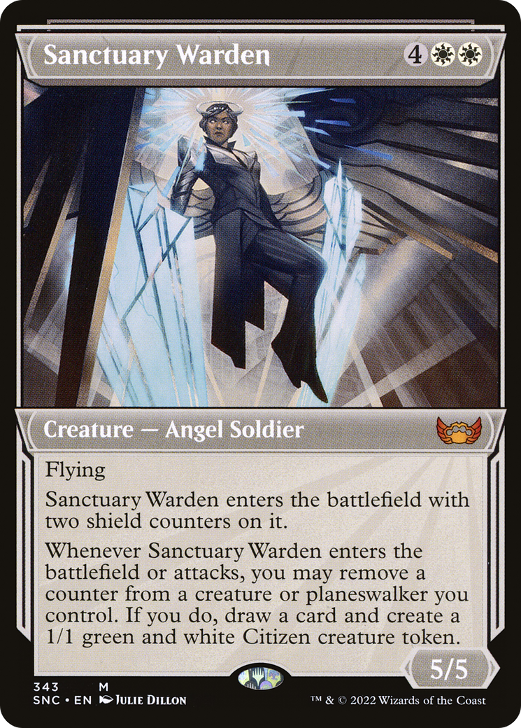 Sanctuary Warden (Showcase Art Deco) [Streets of New Capenna] | Silver Goblin