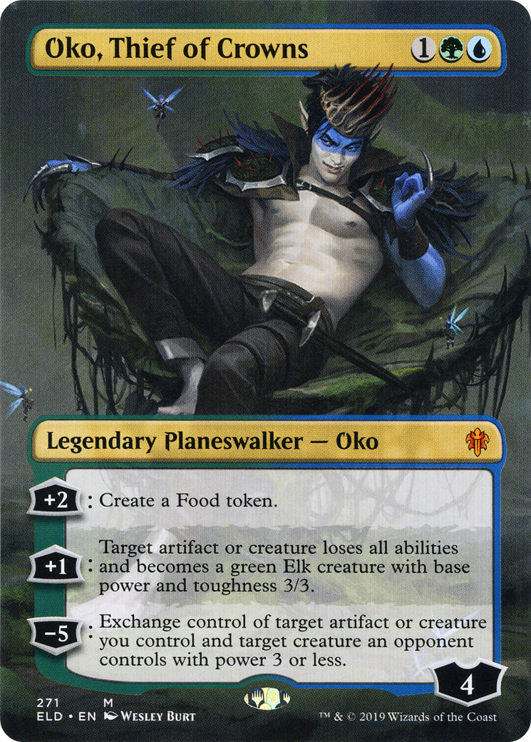 Oko, Thief of Crowns (Borderless) (271) Foil - Throne of Eldraine