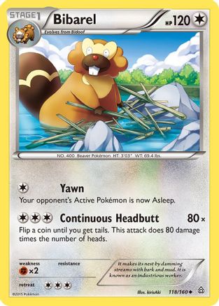 Bibarel (118/160) [XY: Primal Clash] Reverse Holofoil