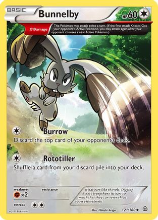 Bunnelby (121/160) [XY: Primal Clash] Reverse Holofoil