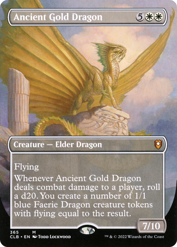 Ancient Gold Dragon (Borderless) (365) Foil - Commander Legends: Battle for Baldur's Gate