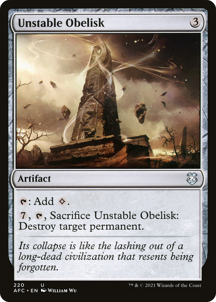 Unstable Obelisk [Dungeons & Dragons: Adventures in the Forgotten Realms Commander] | Silver Goblin