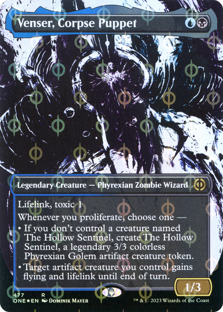 Venser, Corpse Puppet (Showcase) (Step-and-Compleat Foil) (Showcase) (477) Foil - Phyrexia: All Will Be One