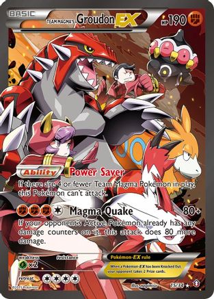 Team Magma's Groudon EX (15) Holofoil - Double Crisis
