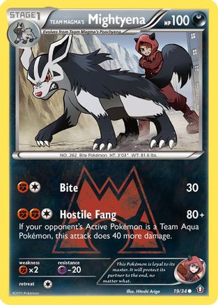 Team Magma's Mightyena (19/34) [XY: Double Crisis] Reverse Holofoil