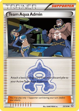 Team Aqua Admin (25/34) [XY: Double Crisis] | Silver Goblin