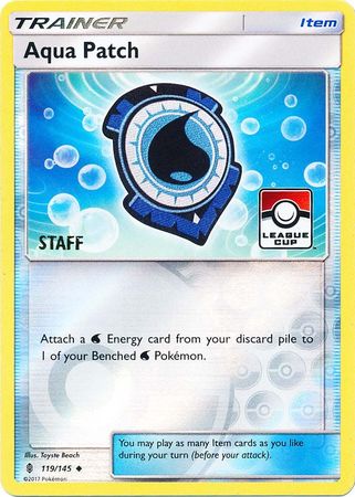 Aqua Patch (119/145) (League Promo Staff) [Sun & Moon: Guardians Rising] | Silver Goblin