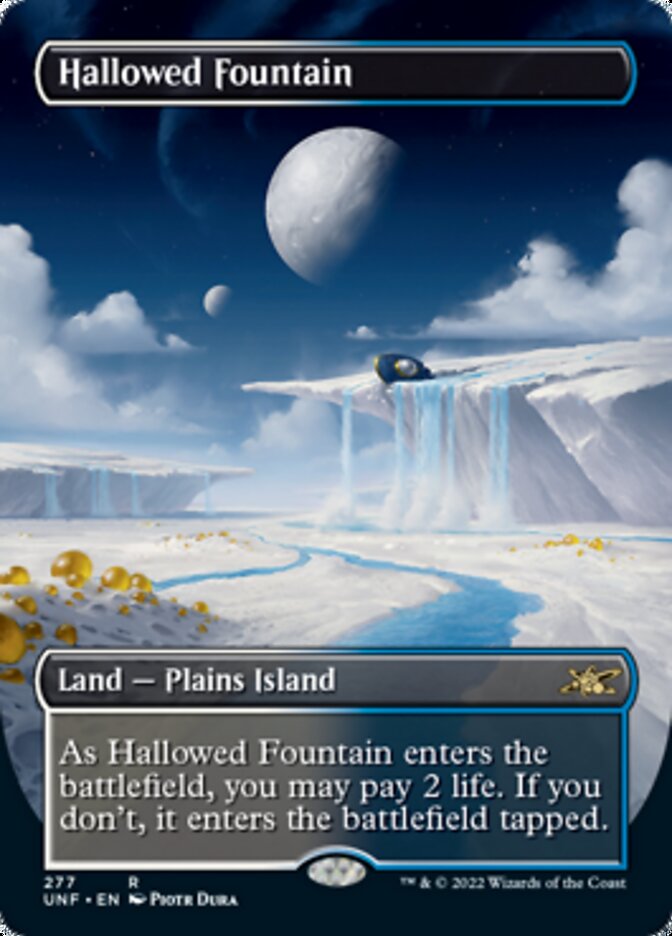 Hallowed Fountain (Borderless) [Unfinity] | Silver Goblin