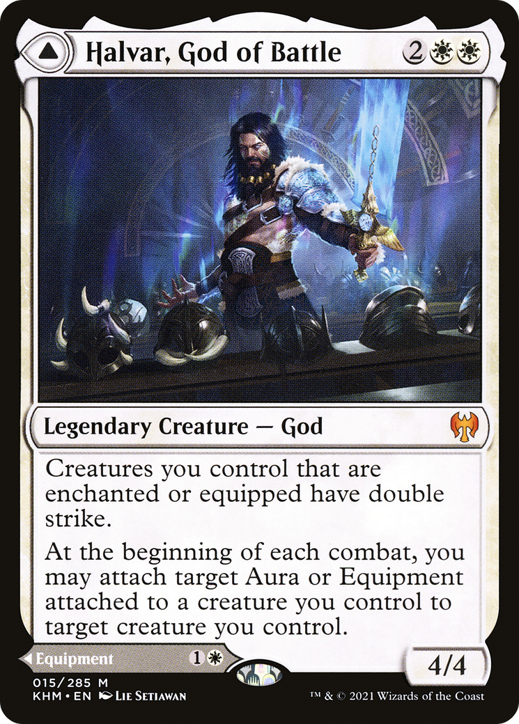 Halvar, God of Battle // Sword of the Realms (015) Foil - Kaldheim